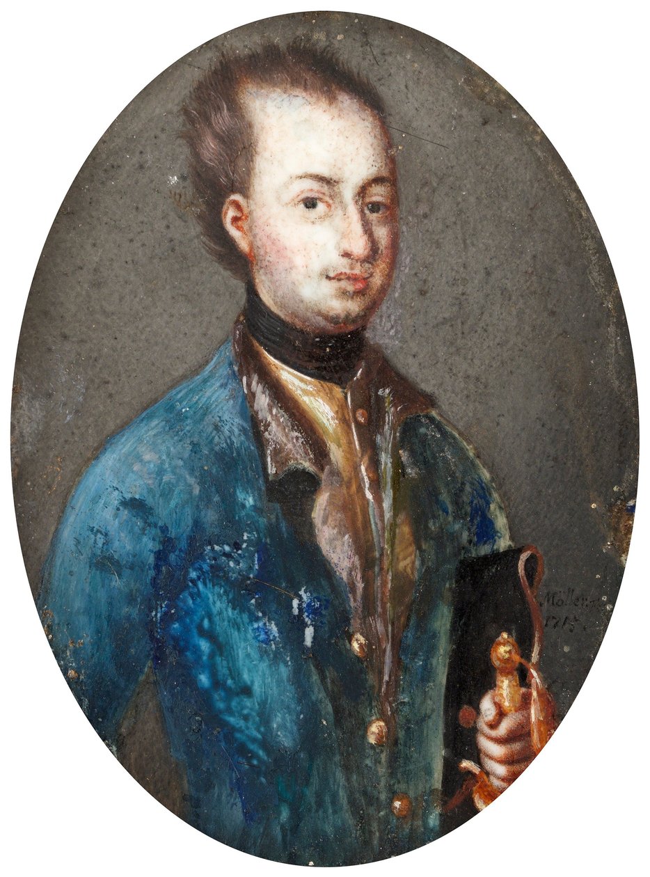 Portrét švédského krále Karla XII. 1682-1718 od Johannes Heinrich Möller