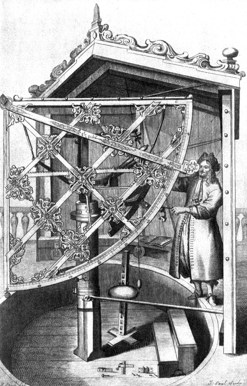 Astronom ve své observatoři od Johannes Hevelius