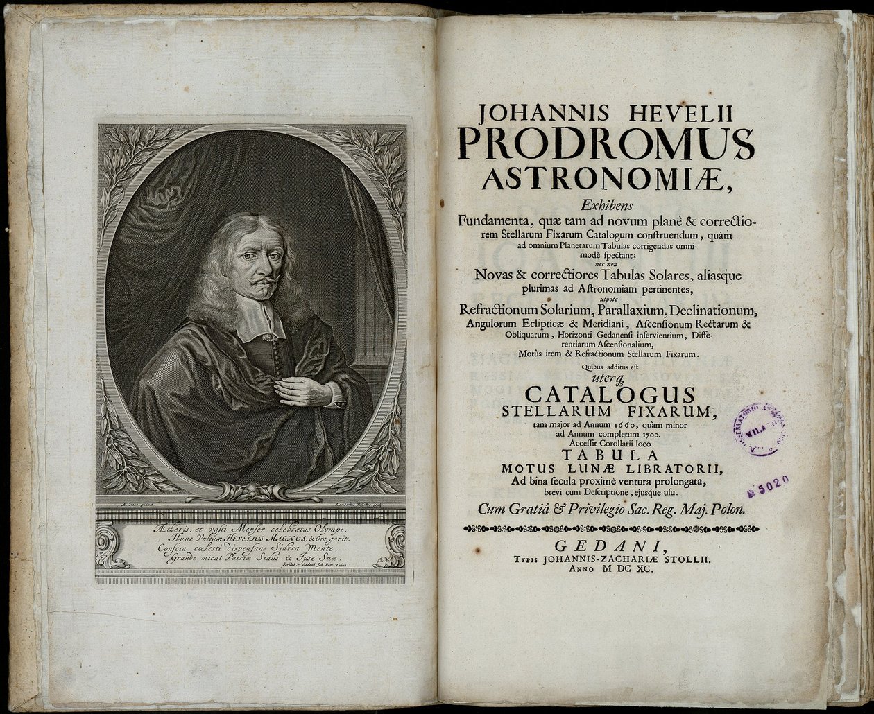 Johannes Hevelius, Prodromus astronomiae, 1690 od Johannes Hevelius