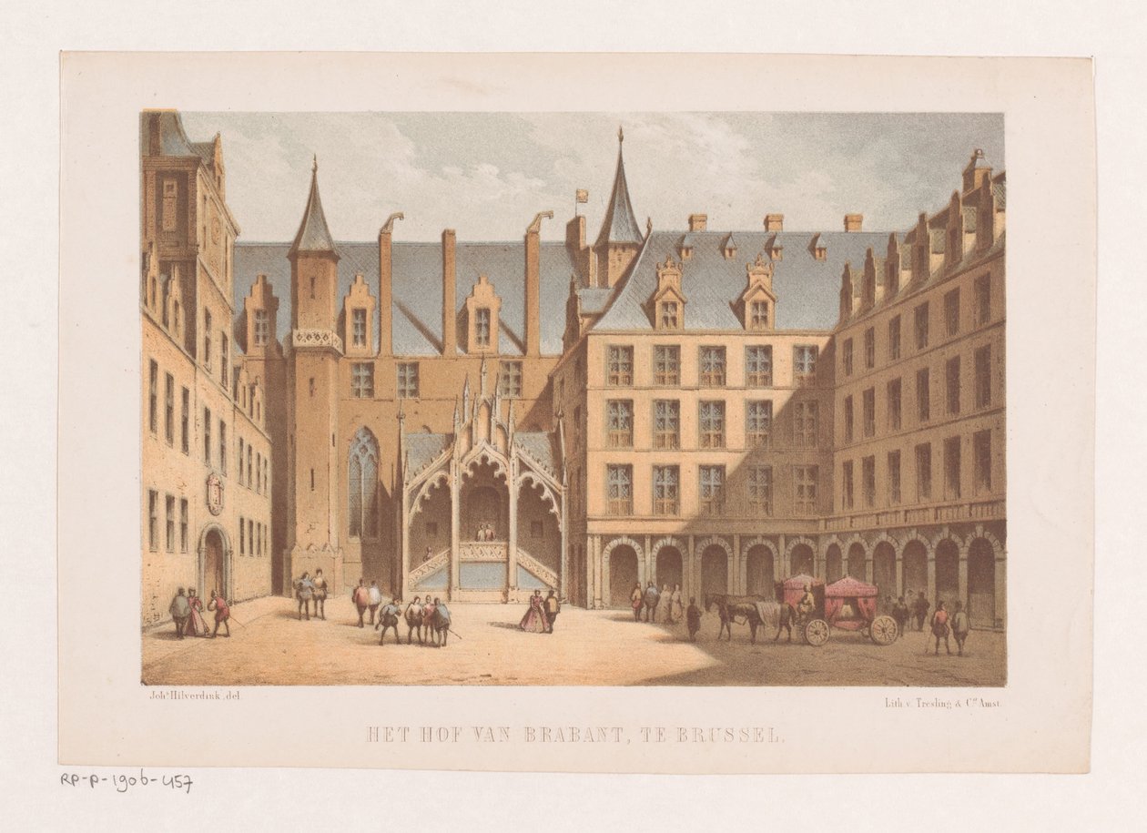 Nádvoří paláce na Koudenbergu Brabantský soud v Bruselu (název o věci) od Johannes Hilverdink