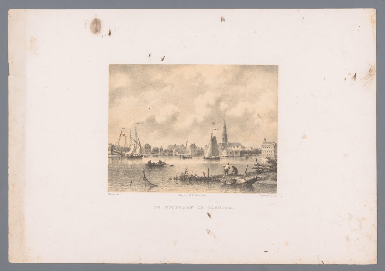 Voorzaan v Zaandamu De Voorzaan v Zaandamu (název na objektu) od Johannes Hilverdink