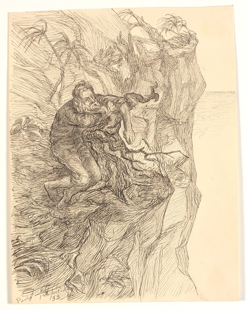 Ilustrace k Alfredu Tennysonovi "Enoch Arden" od Johannes Holbek