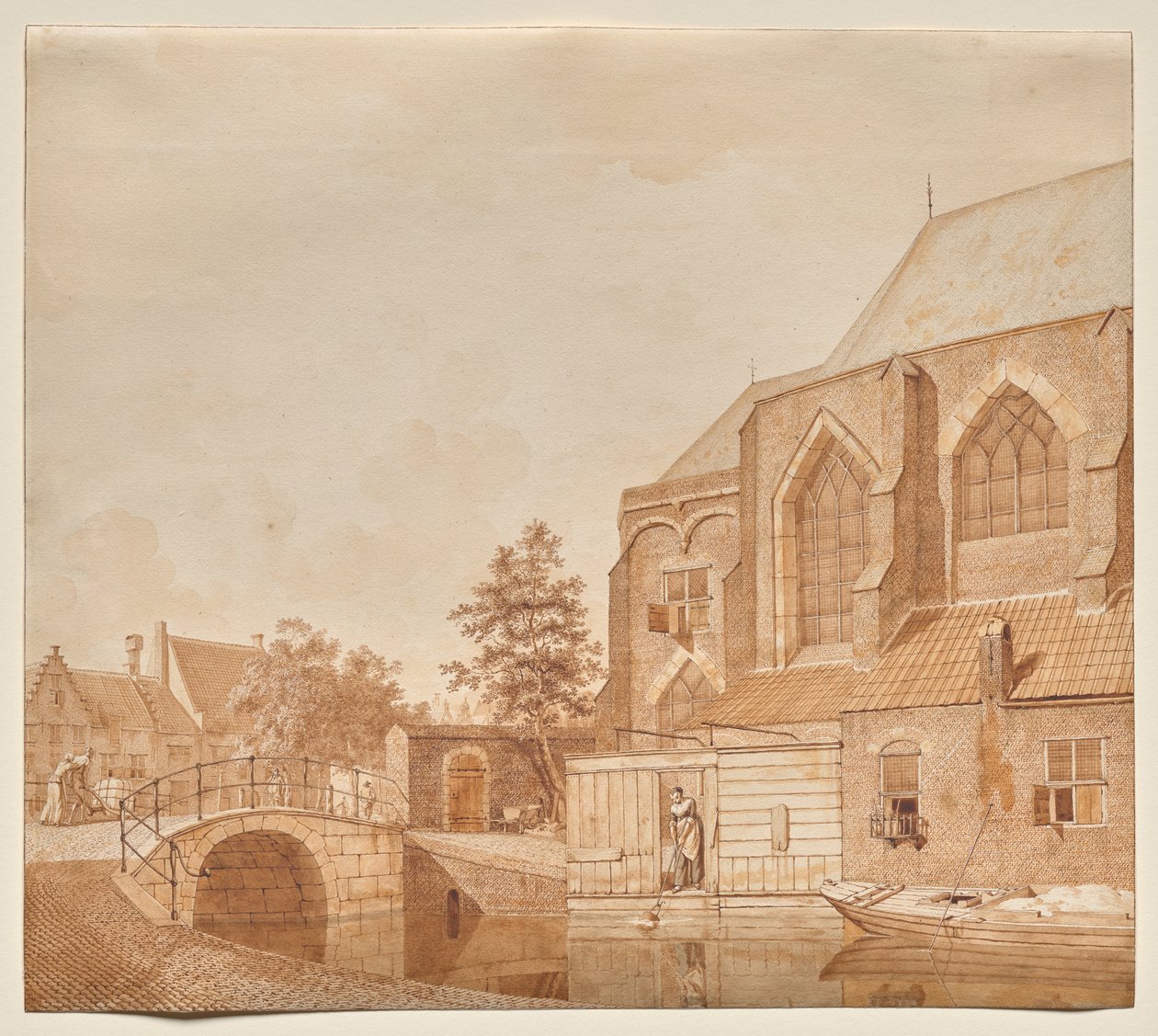 Pohled na Nový kostel, Delft od Johannes Huibert Prins
