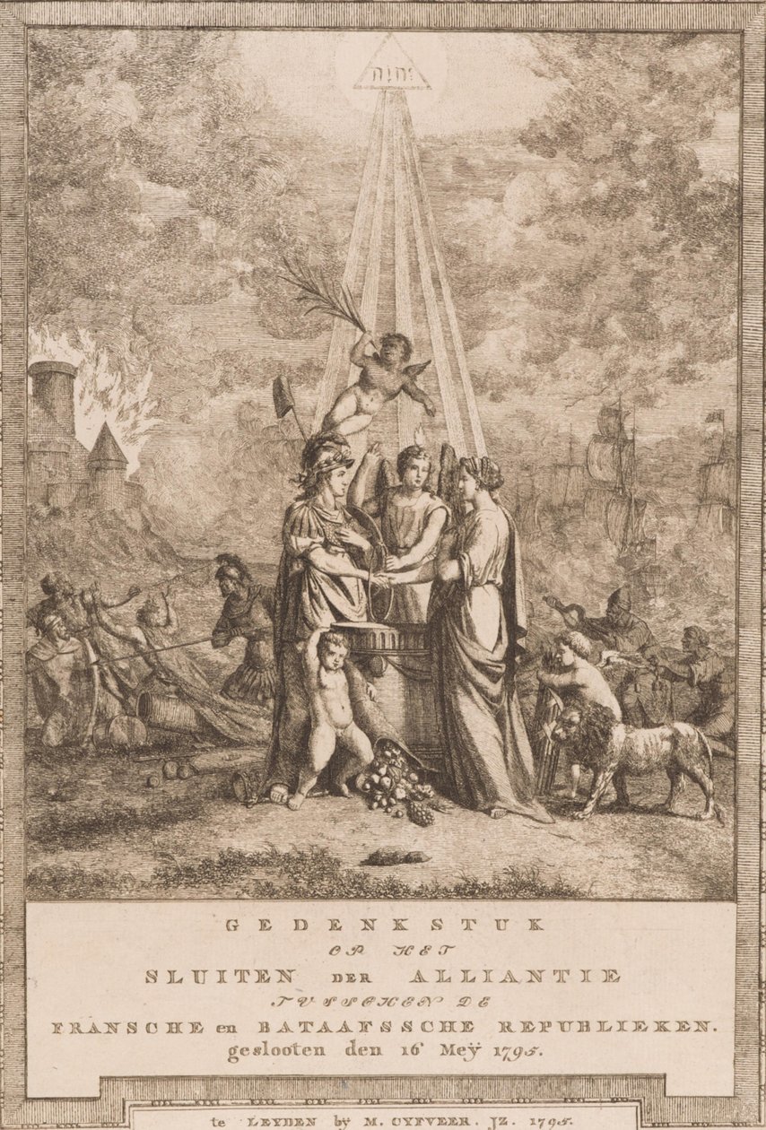 Pamětní dílo k uzavření spojenectví mezi Francouzskou a Batávskou republikou (16. května 1795) od Johannes Huibert Prins