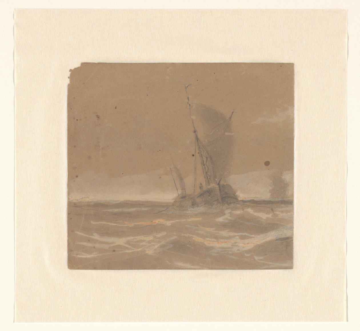 Plachetní rybářské plavidlo od Johannes Huygens (signed by artist)
