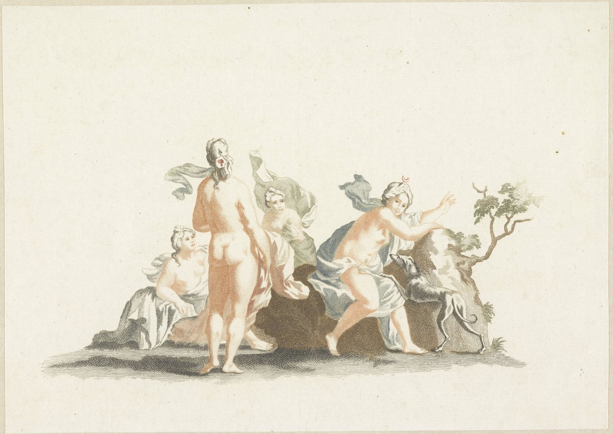 Diana a její nymfy od Johannes Jacobsz van den Aveele (attributed to)