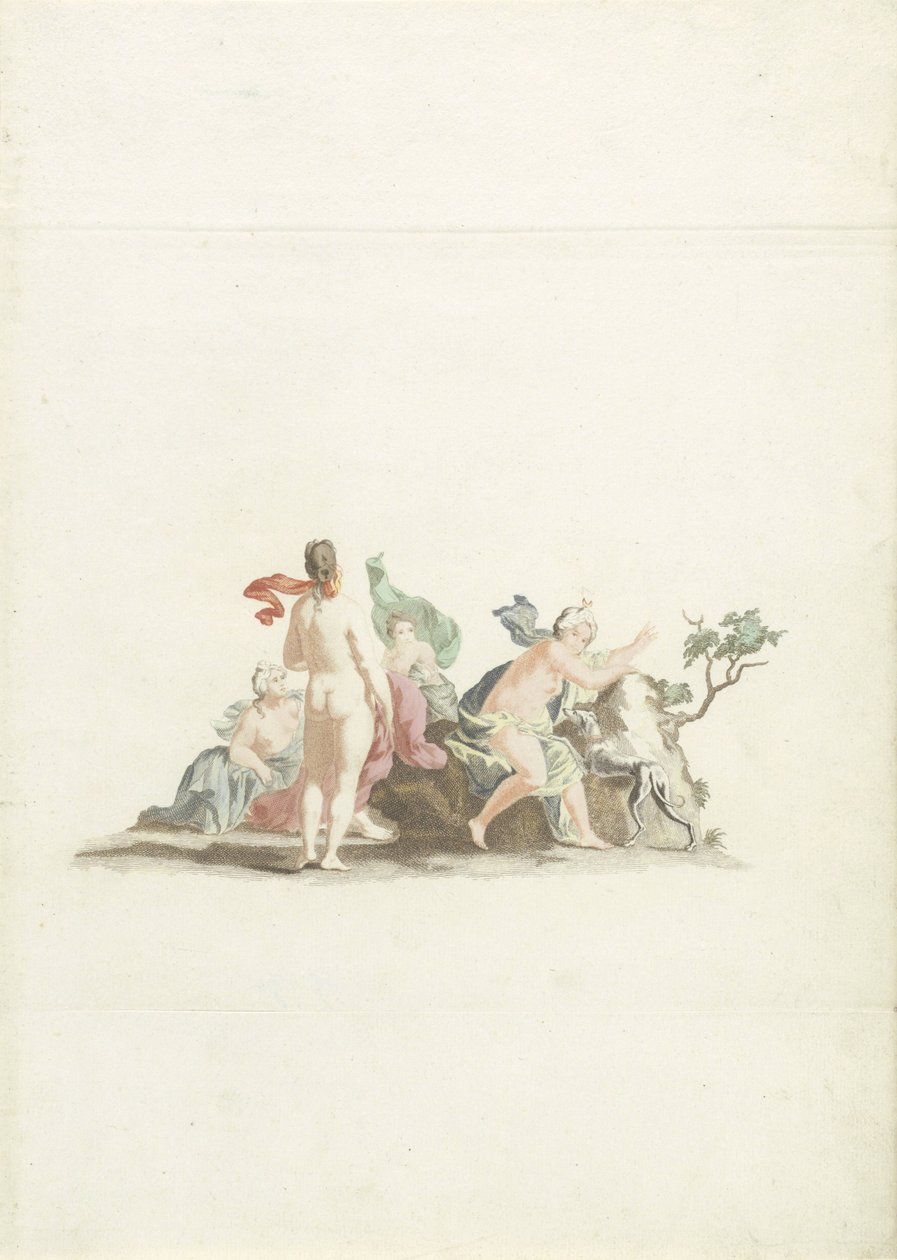 Diana a její nymfy od Johannes Jacobsz van den Aveele (attributed to)