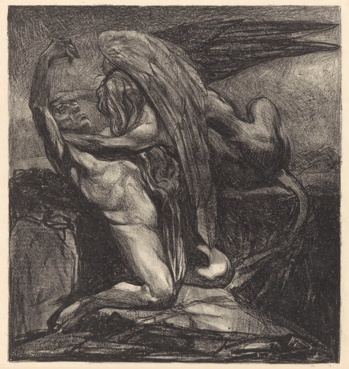 Sfinga s mužem bez života od Johannes Josephus Aarts (signed by artist)