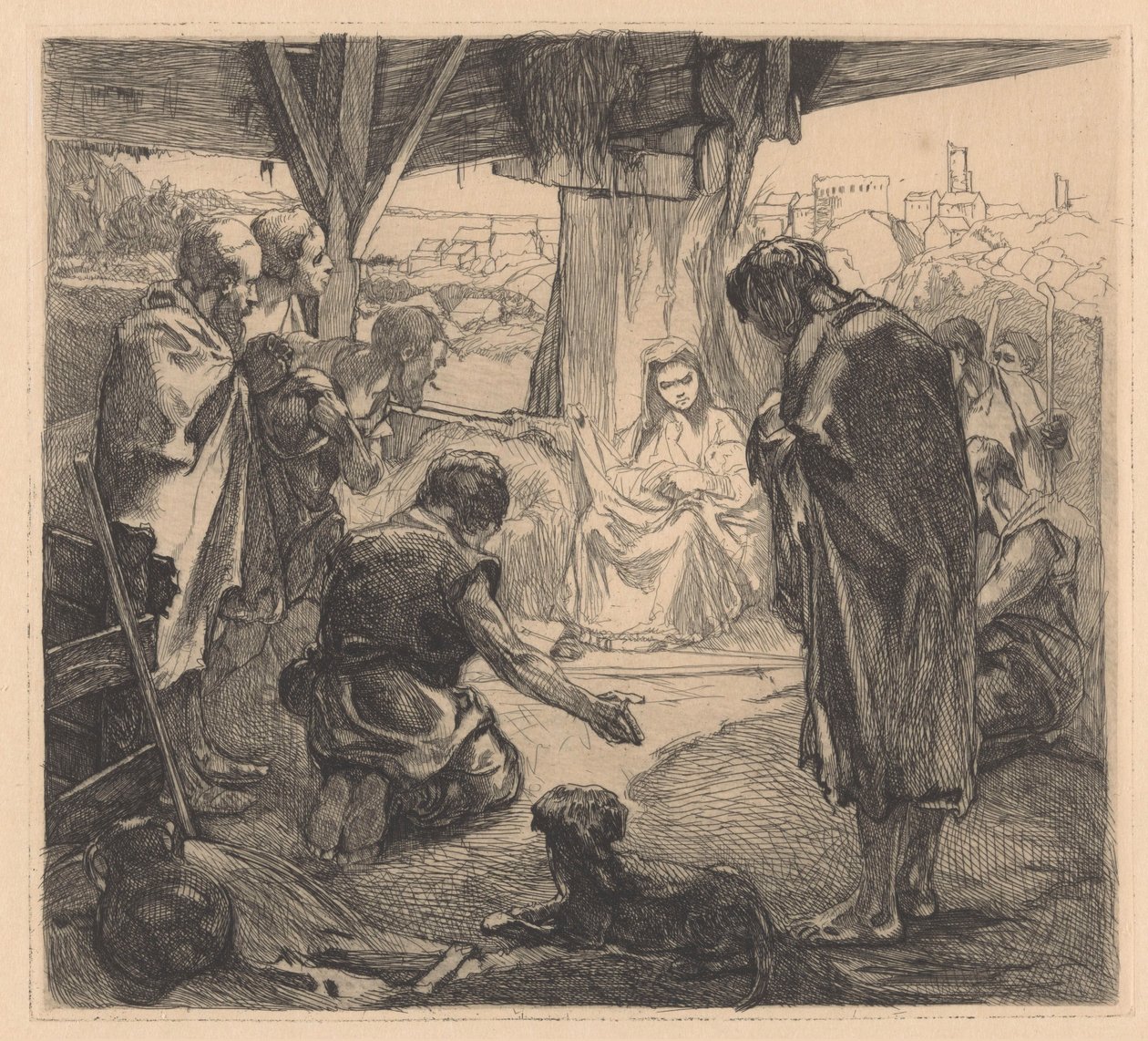 Klanění pastýřů od Johannes Josephus Aarts