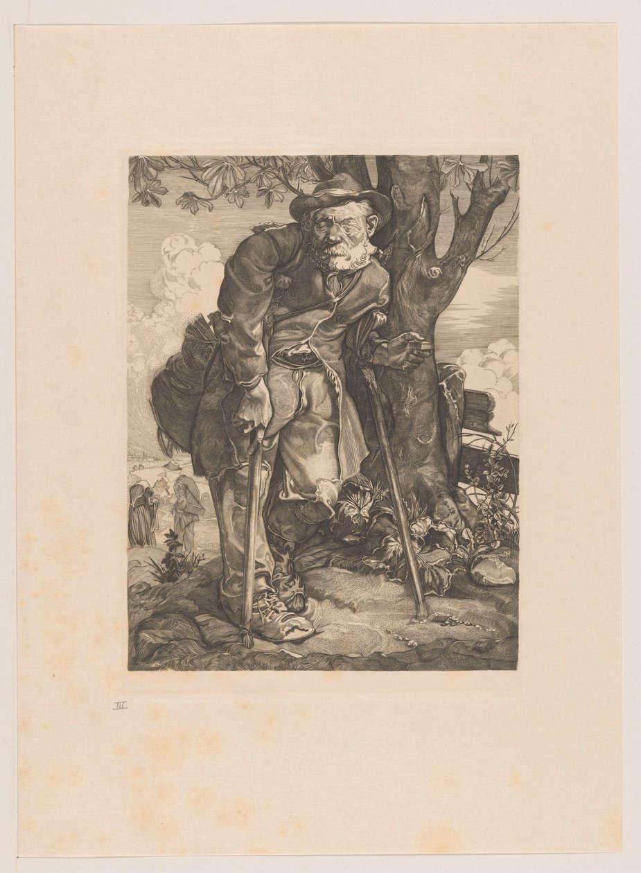 Žebrák s berlemi od Johannes Josephus Aarts