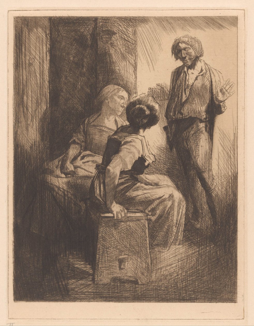 Tři konverzující postavy od Johannes Josephus Aarts