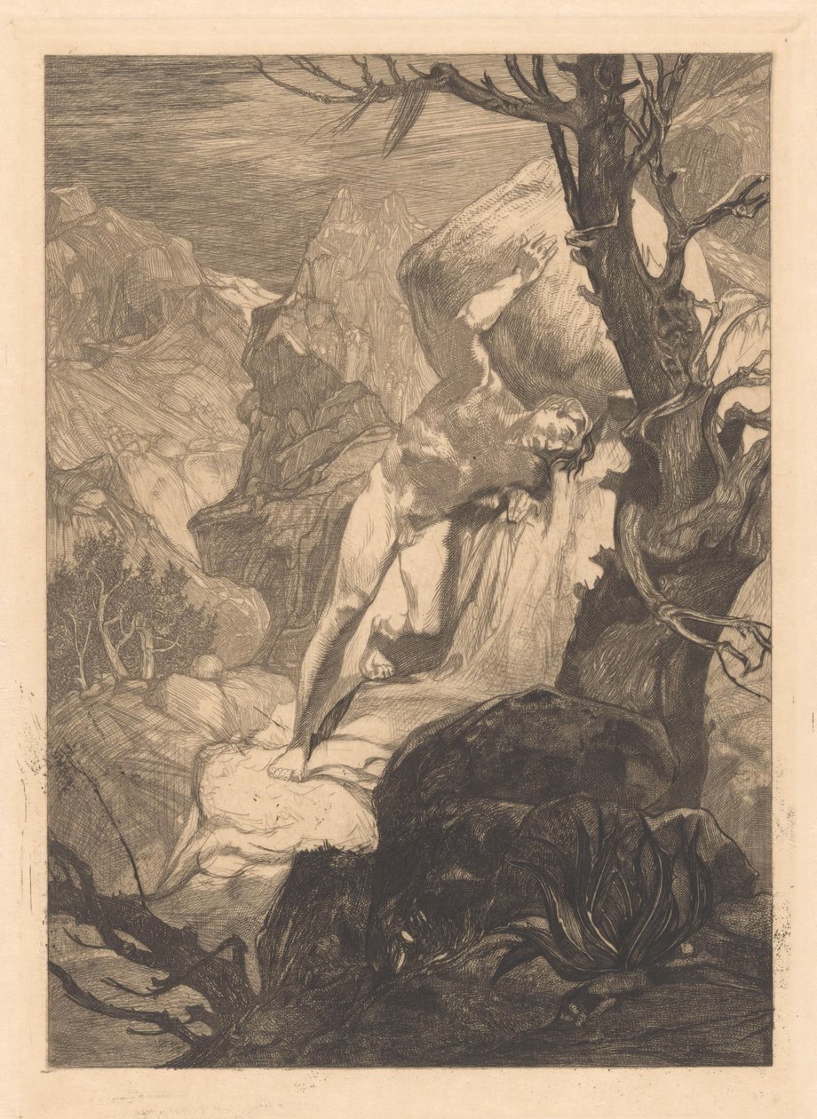 Zraněný ve skalnaté krajině od Johannes Josephus Aarts