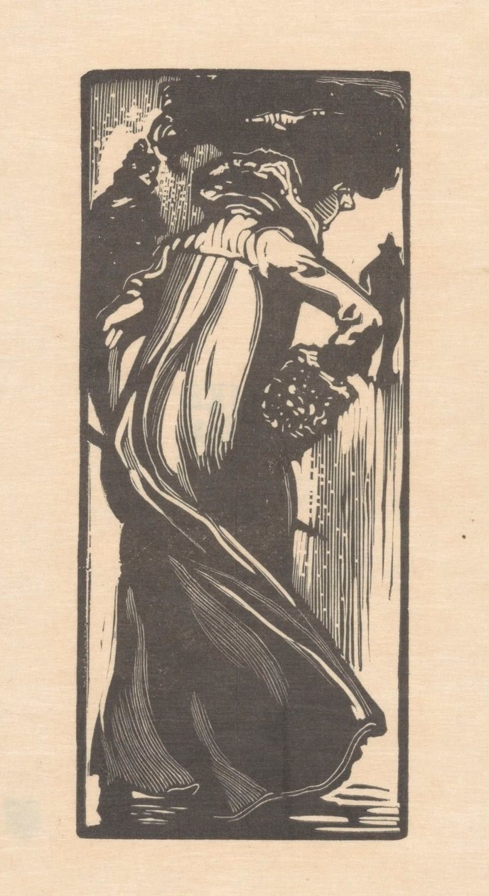 Chodící žena při pohledu zezadu od Johannes Josephus Aarts