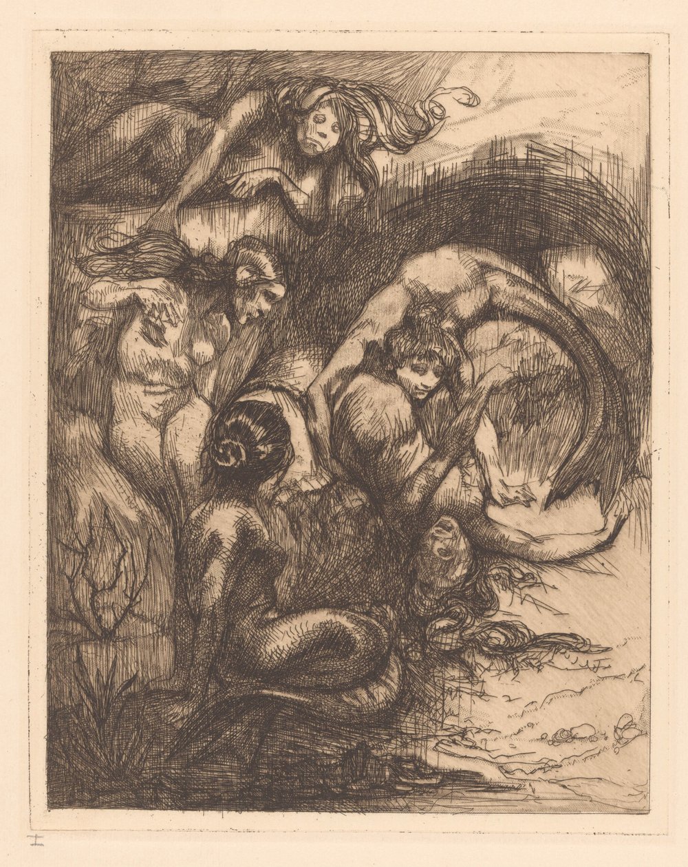 Pět mořských panen od Johannes Josephus Aarts