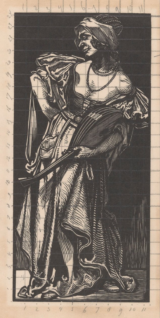 Žena s loutnou od Johannes Josephus Aarts