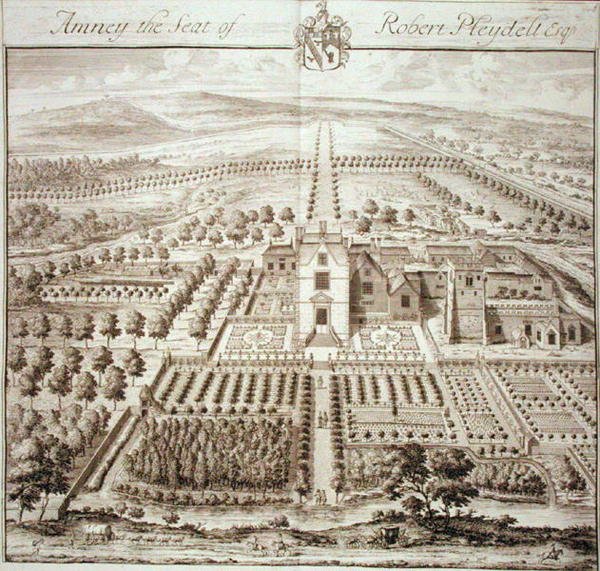 Amney, sídlo Roberta Pleydella, Esq. (rytina) od Johannes Kip