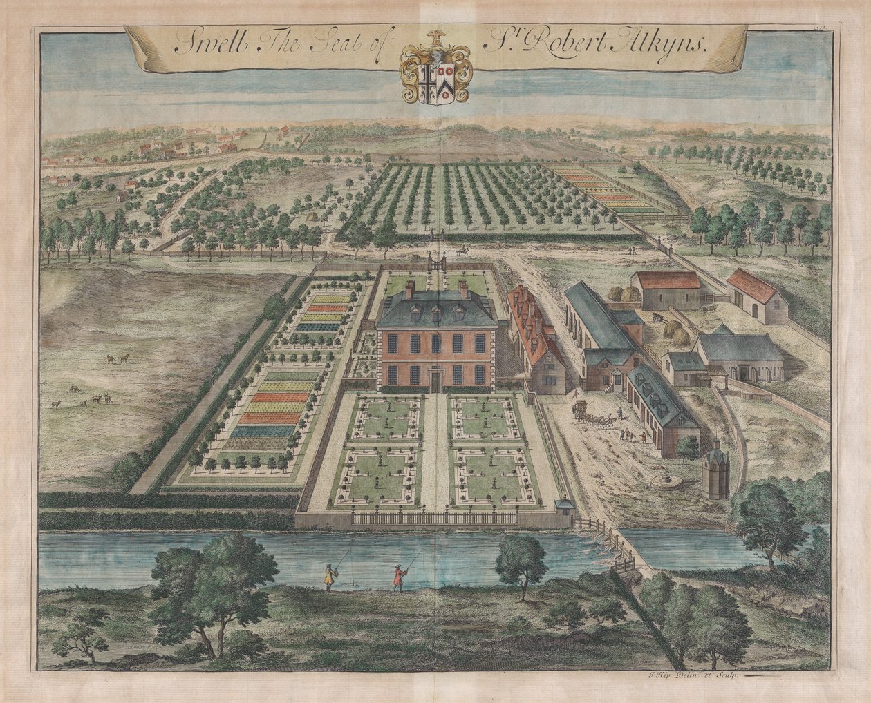 Swell, Sídlo sira Roberta Atkynse, [1712] znovu vydáno 1768. od Johannes Kip