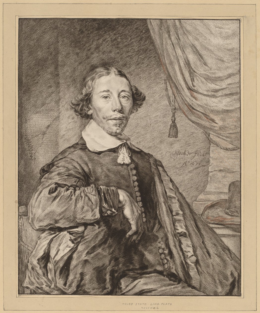 Portrét sedícího muže, 1771. od Johannes Kornlein