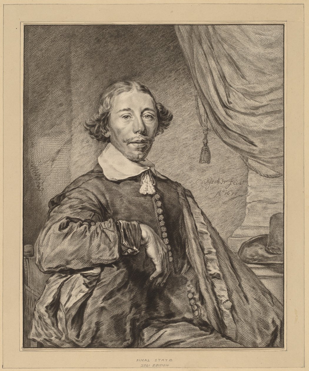 Portrét sedícího muže, 1771. od Johannes Kornlein