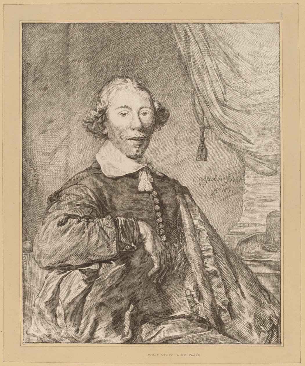 Portrét sedícího muže, 1771. od Johannes Kornlein