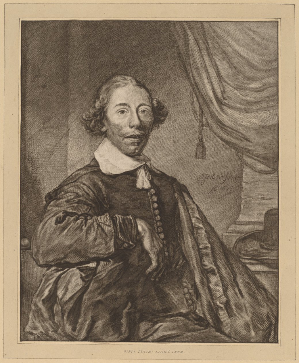 Portrét sedícího muže, 1771. od Johannes Kornlein