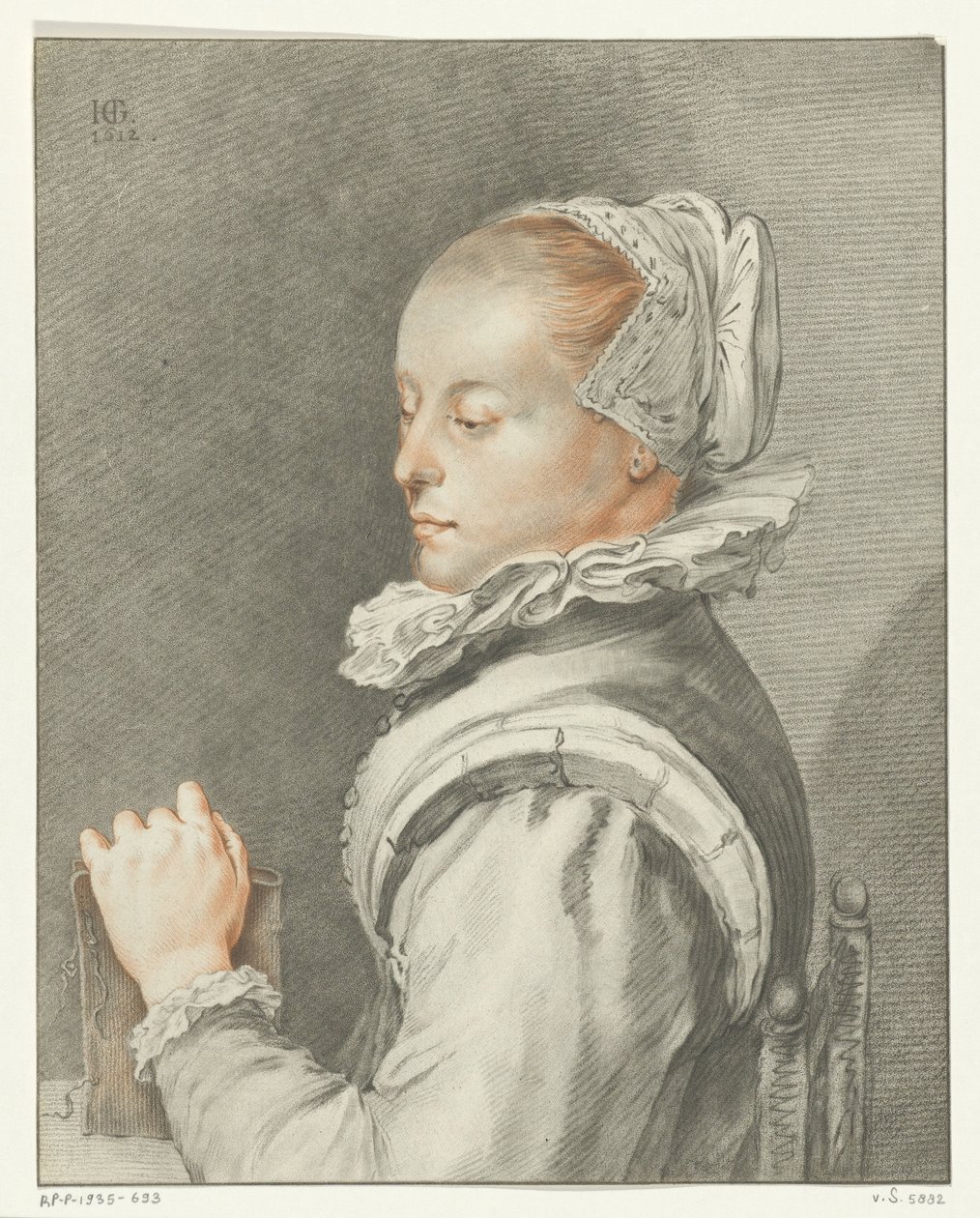 Portrét mladé ženy od Johannes Kornlein