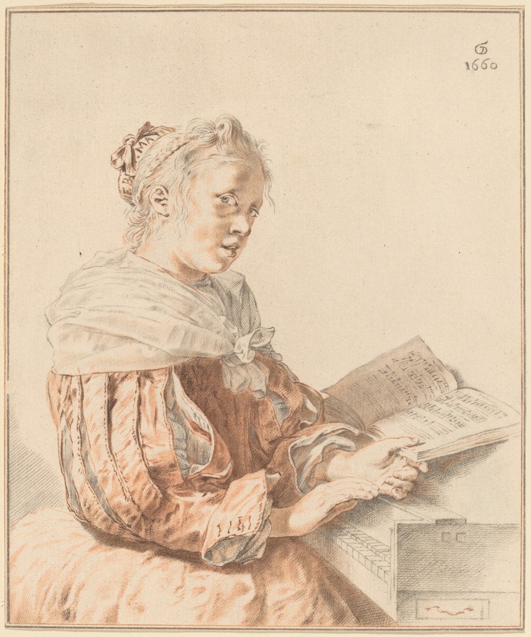 Mladá dívka u klávesnice, 1767. od Johannes Kornlein