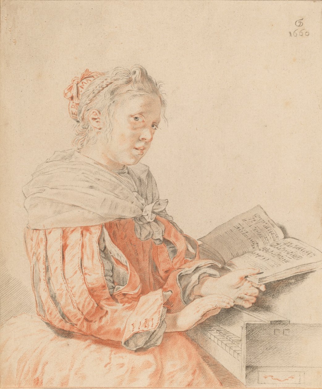 Mladá dívka u klávesnice, 1767. od Johannes Kornlein
