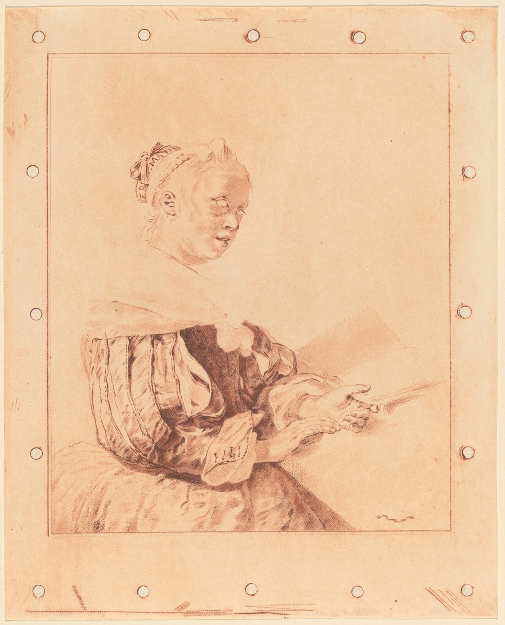 Mladá dívka u klávesnice, 1767. od Johannes Kornlein