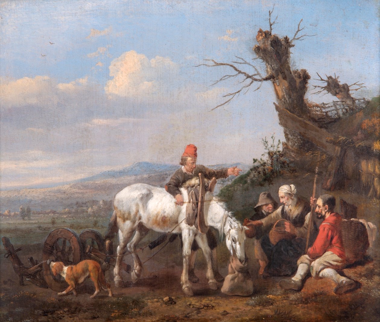 „Krajina s odpočívajícími cestovateli“, 17. století od Johannes Lingelbach