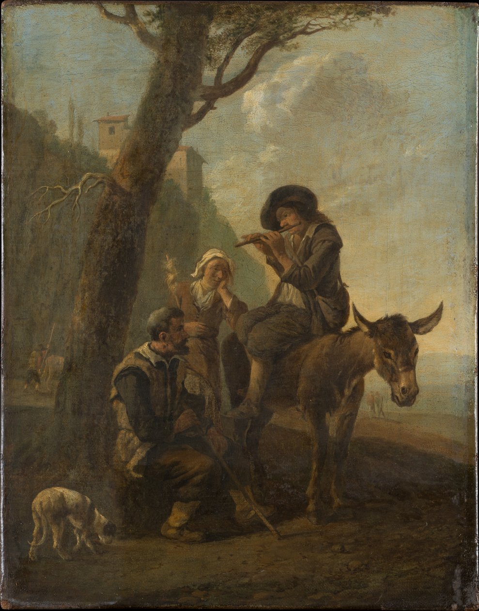 Římská pastýřská rodina odpočívající pod stromem od Johannes Lingelbach