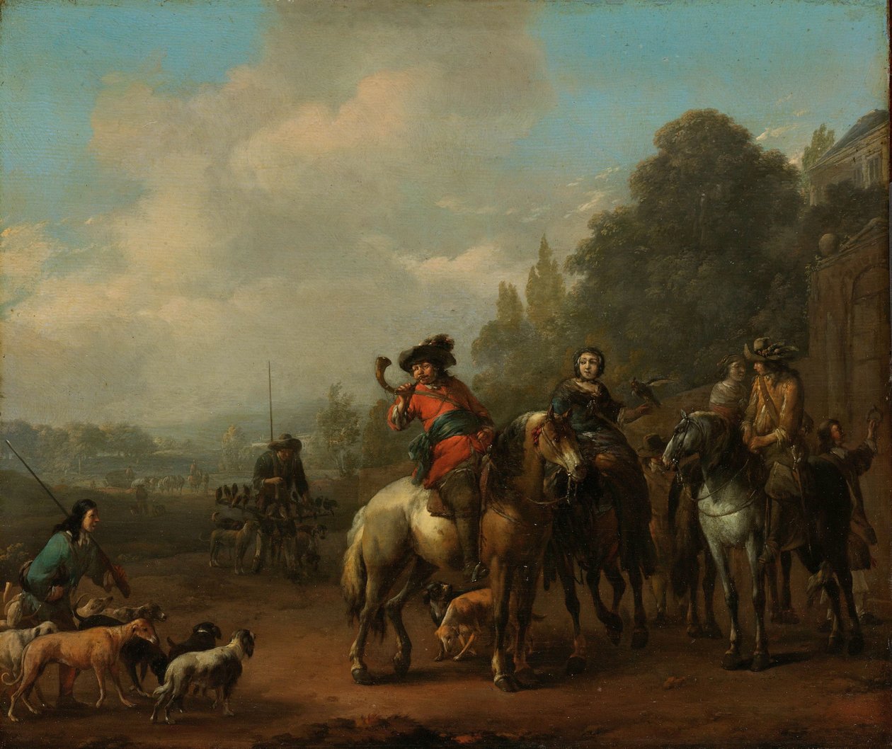 Návrat z lovu od Johannes Lingelbach
