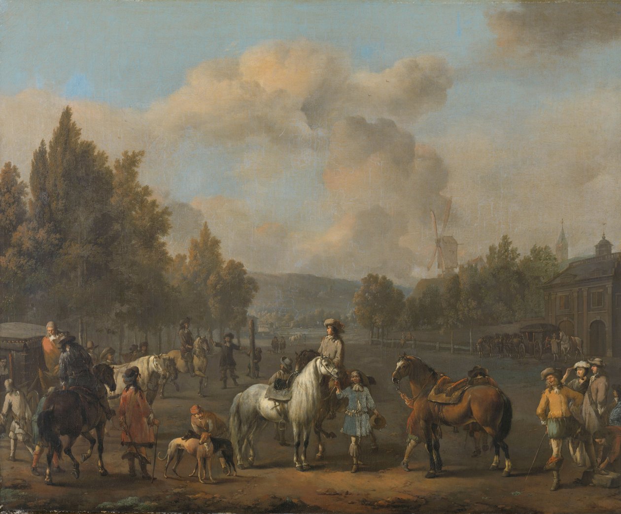 Jezdecká škola od Johannes Lingelbach