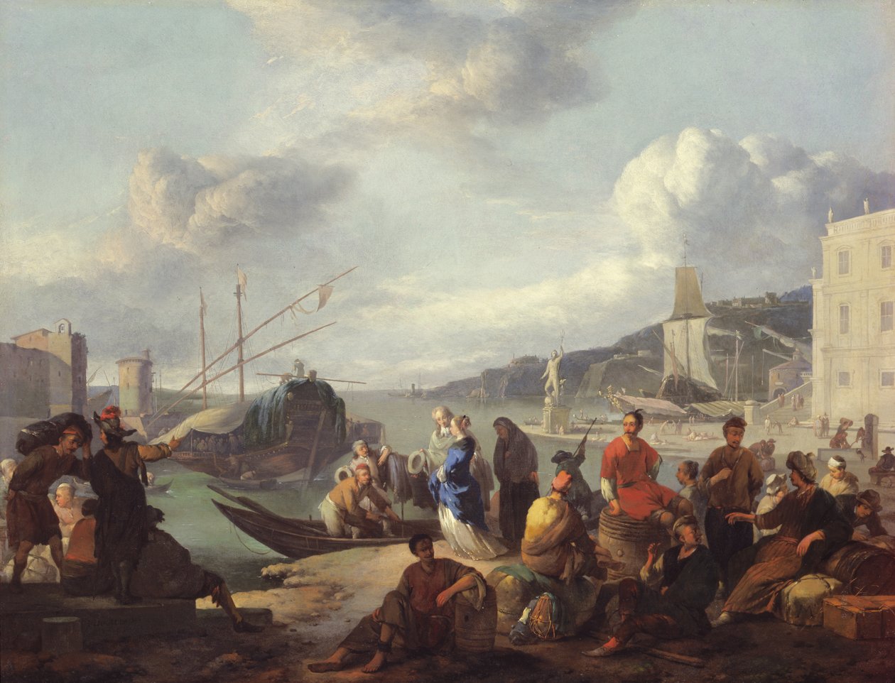 Pohled na přístav, 1666 od Johannes Lingelbach