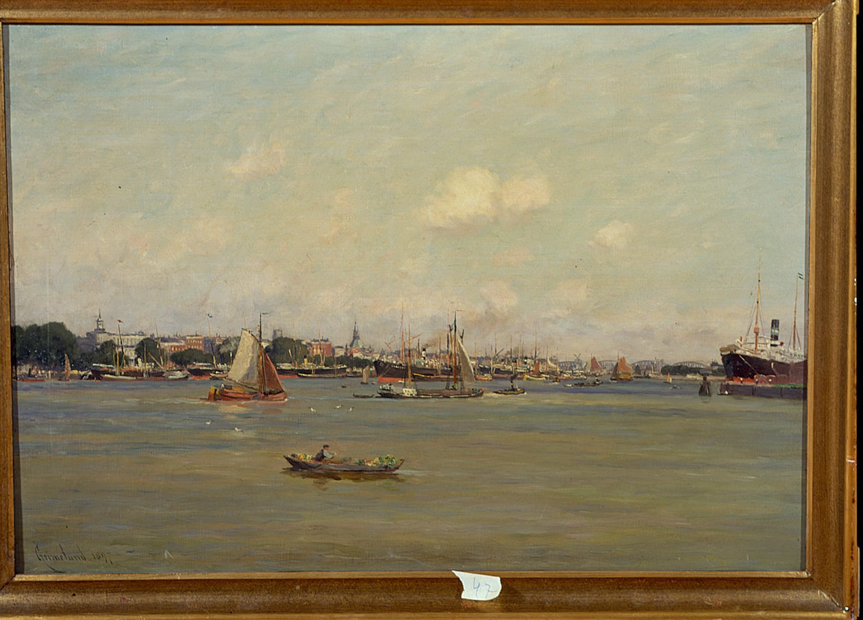 Přístav v Rotterdamu od Johannes Martin Grimelund