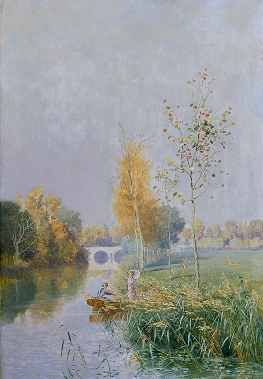 Lidé v krajině řeky od Johannes Martin Grimelund
