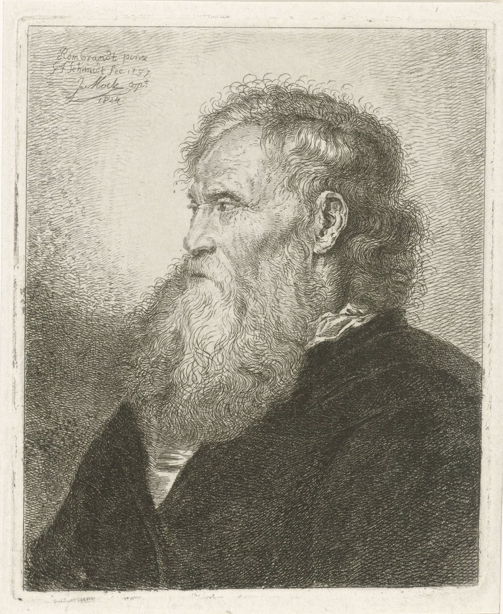 Portrét starého muže s plnovousem od Johannes Mock