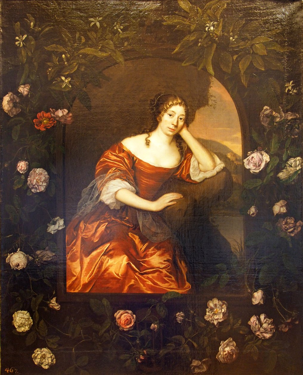 Portrét princezny Henriette Cathariny von Anhalt-Dessau, rozené princezny z Orange-Nassau (1637-1708) od Johannes Mytens