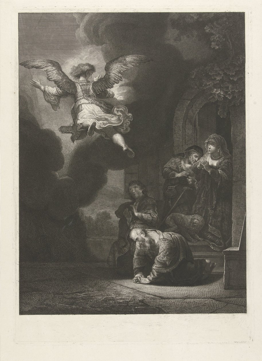 Anděl opouští Tobiáše a jeho rodinu od Johannes Pieter de Frey