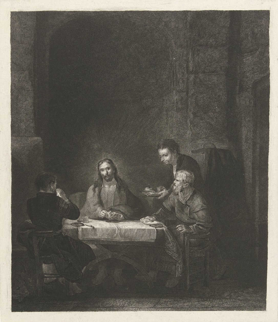 Jídlo v Emauzích od Johannes Pieter de Frey