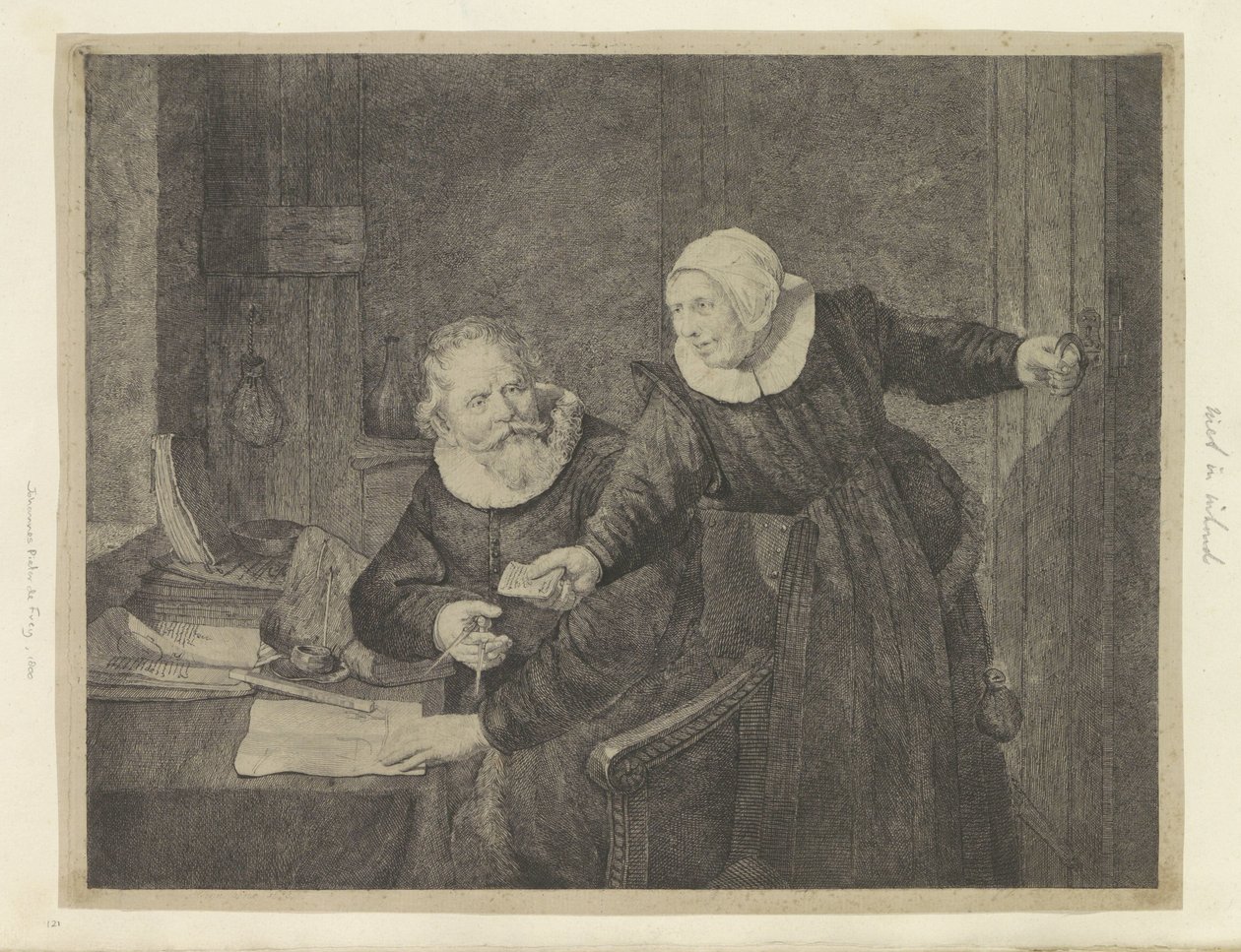 Portrét stavitele lodí Jana Rijcksena a jeho manželky Recueil de quatre-vingt-cinq estampes originales (název série) od Johannes Pieter de Frey