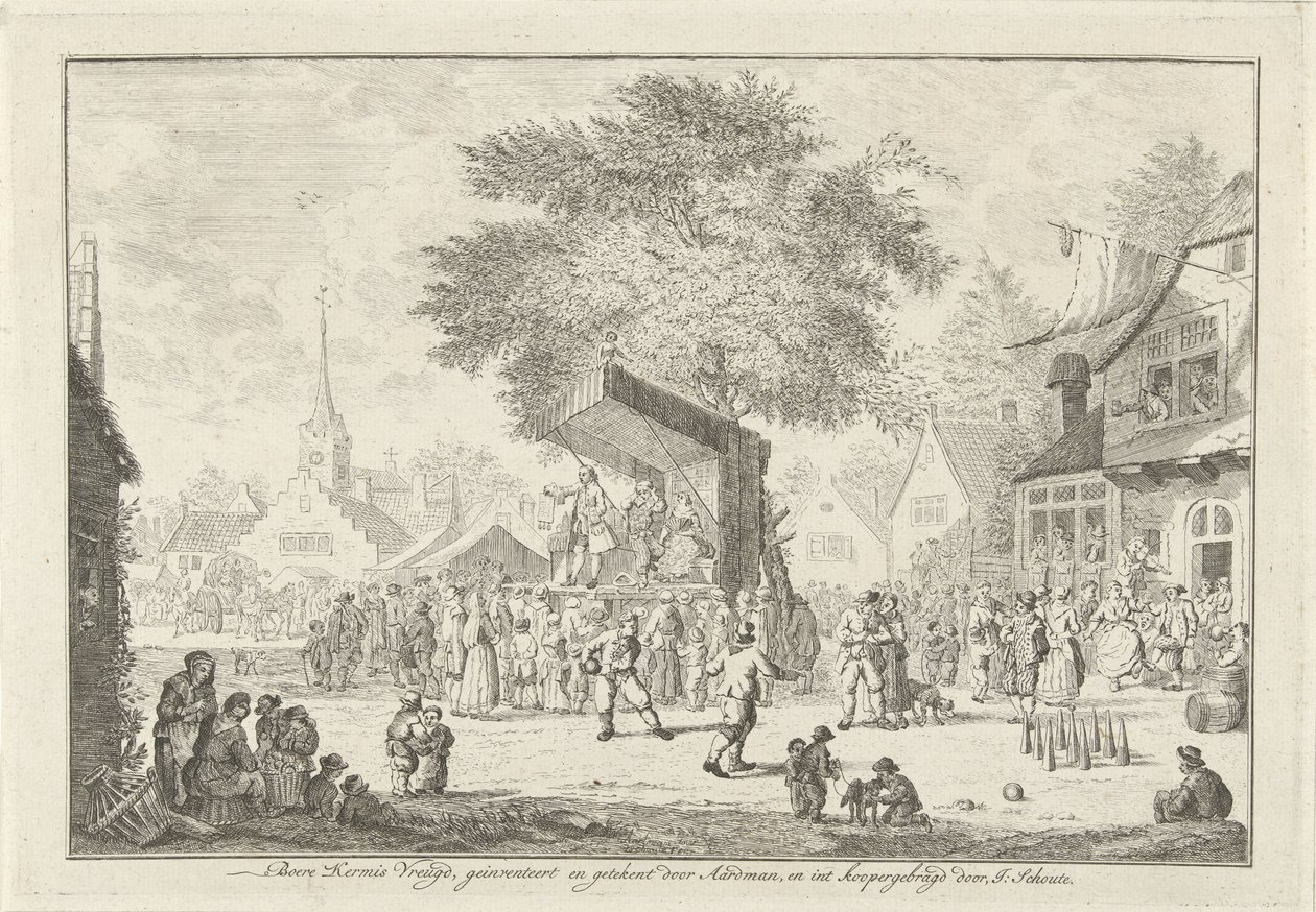 Farmářská pouť na vesnici, asi 1750 Farmer