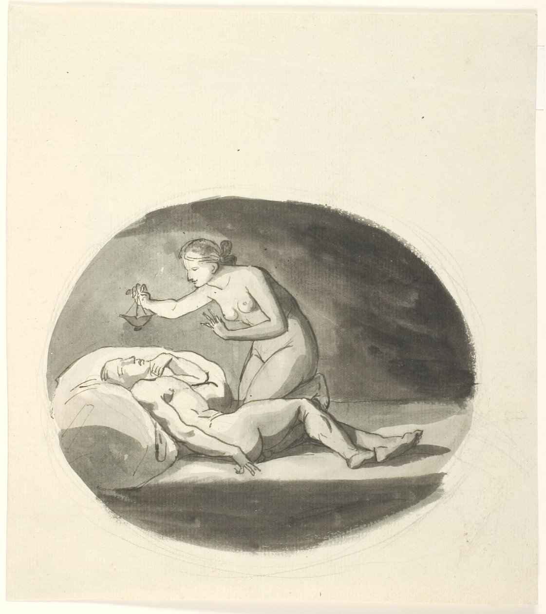 Psyché a spící Amor od Johannes Senn