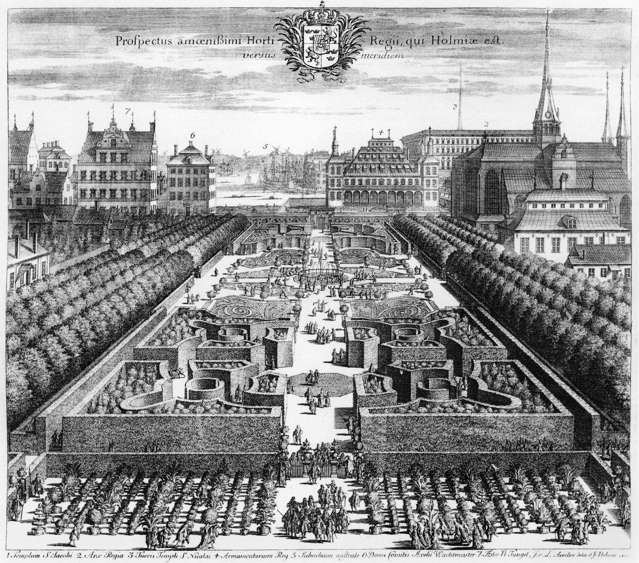 Královská zahrada Stockholm, ilustrace z 