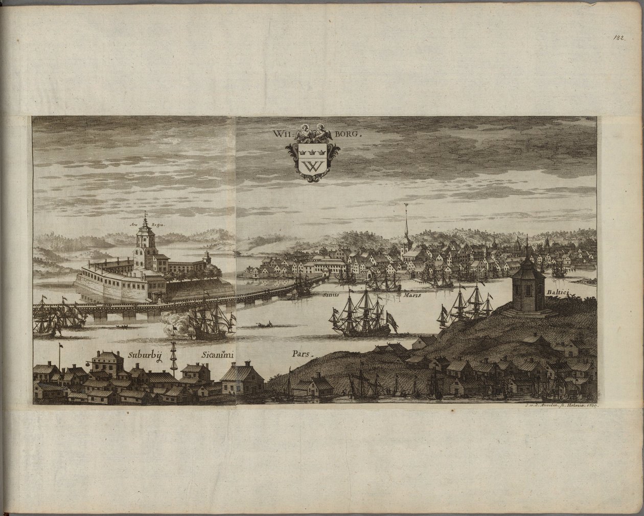 Vue de Vyborg (Rusko) - Pohled na Vyborg, Aveelen, Johannes van den (1655-1727). Mědirytina, Mezi 1667 a 1700. Nationalmuseum Stockholm od Johannes Van den Aveele