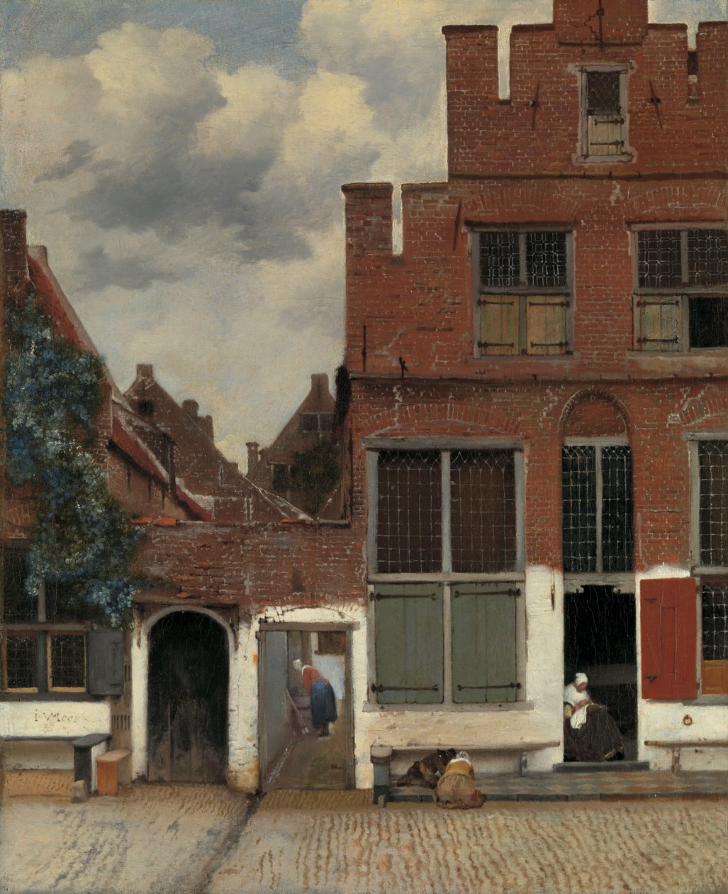 Pohled na domy v Delftu, známé jako „Malá ulice“ Pohled na domy v Delftu, známé jako The Little Street od Johannes Vermeer