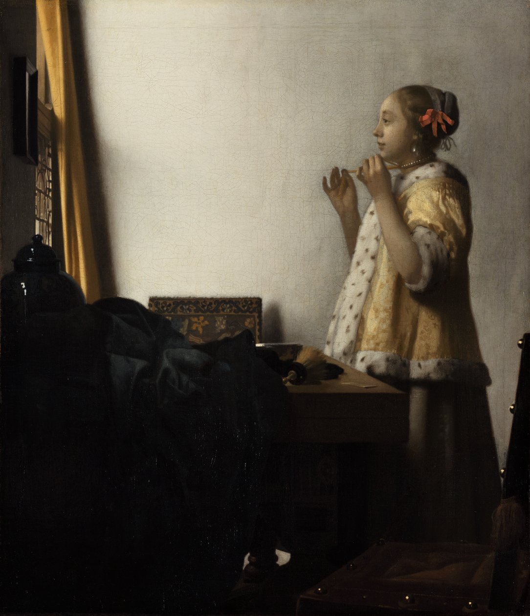 Mladá dáma s perlovým náhrdelníkem od Johannes Vermeer