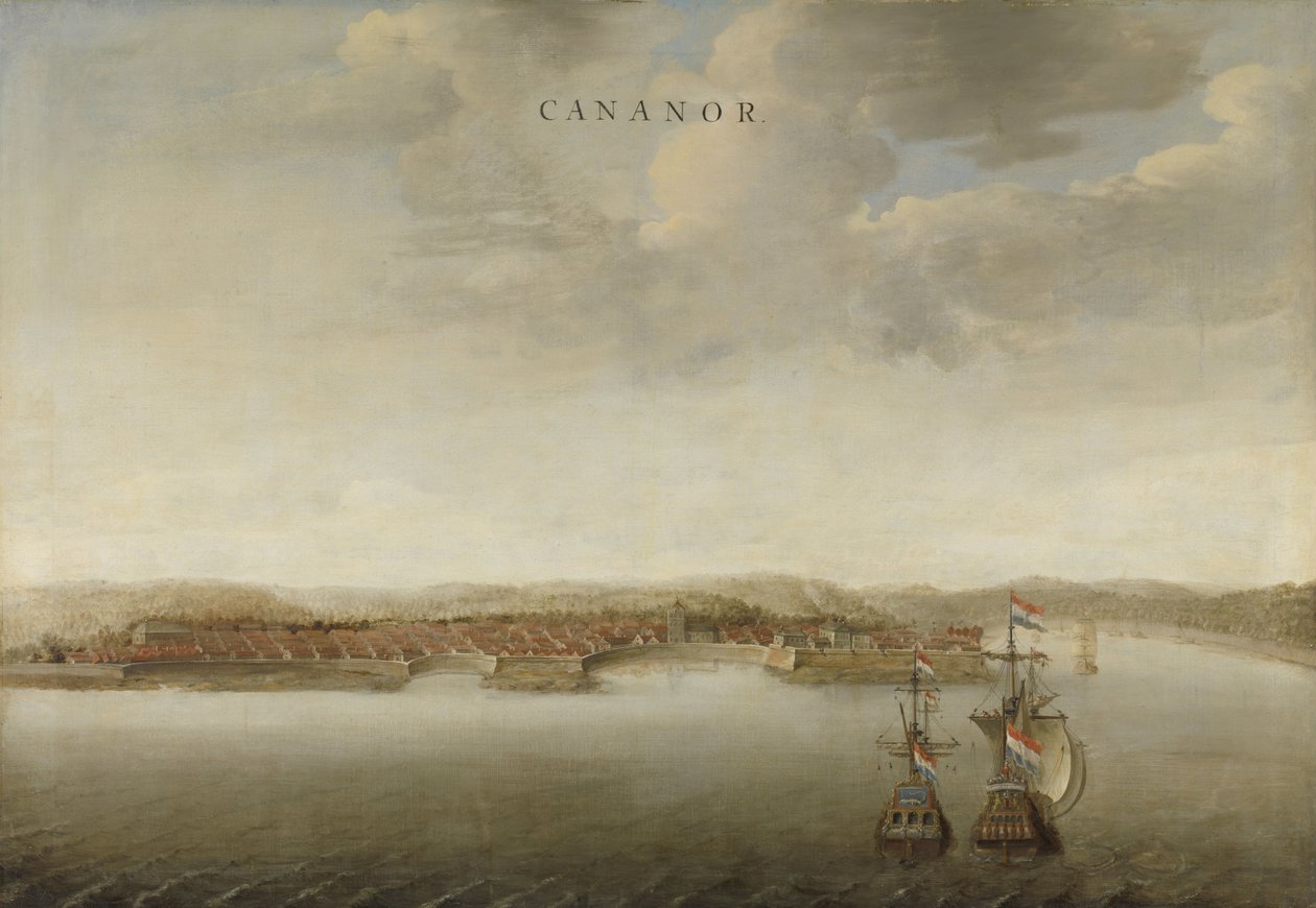 Pohled na Cannanore na pobřeží Malabar v Indii Pohled na Cananor na pobřeží Malabar v Indii Cananor (název na objektu) od Johannes Vinckboons (attributed to)
