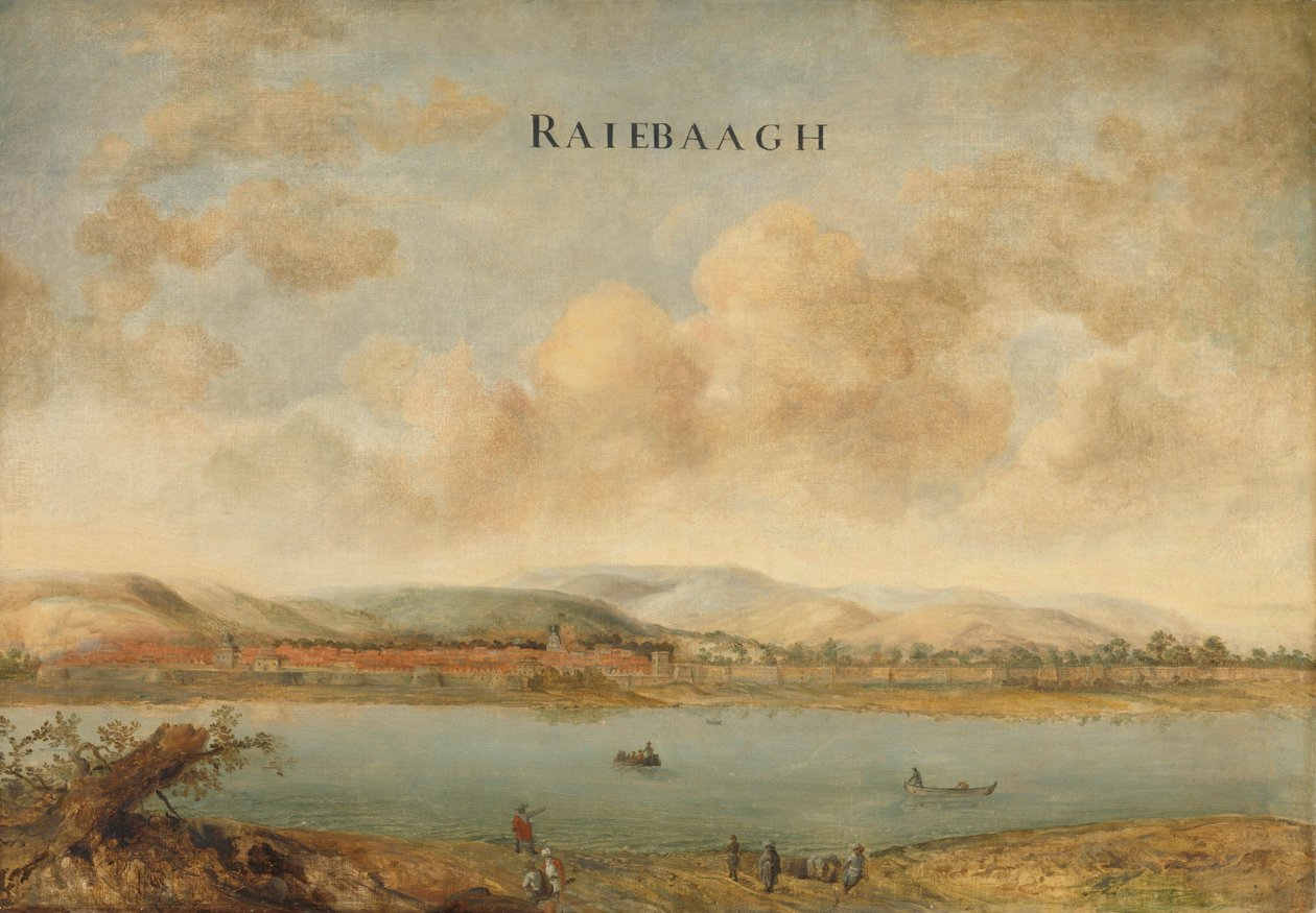 Pohled na město Raiebaagh v Visiapoer, Indie, c. 1662-3 od Johannes Vinckeboons