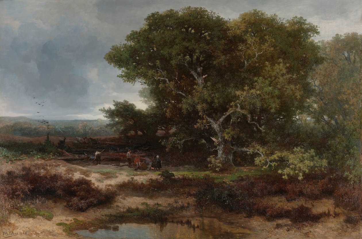 Vřesoviště poblíž Wolfheze od Johannes Warnardus Bilders